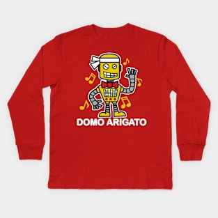 Domo Arigato Robot Kids Long Sleeve T-Shirt